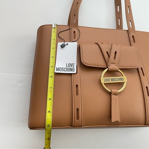 LOVE MOSCHINO Cammello Vegan Leather Tote camel Tote Tan - Picture 2 of 13